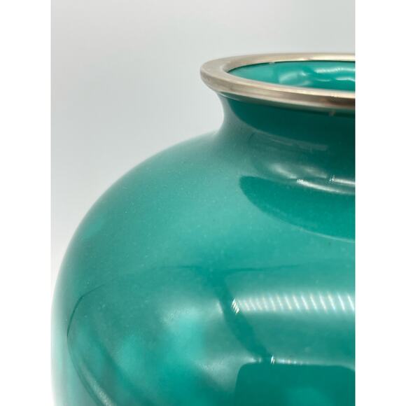 Cloisonne Vase Vintage Japanese Jade - Picture 6 of 9